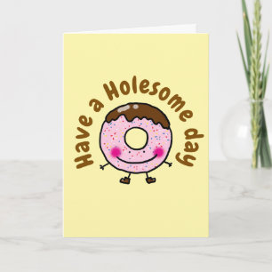 Schattige Cartoon Donut, Heb Een Gat-in-het-Hart D Kaart