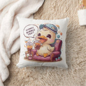 Schattige Cartoon Duck: Gezellig, Kawaii Vibes Kussen (Deken)