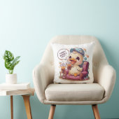 Schattige Cartoon Duck: Gezellig, Kawaii Vibes Kussen (Stoel)