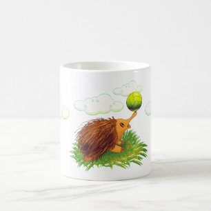 schattige cartoon echidna koffiemok
