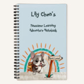 Schattige Cartoon Franse Bulldog Back to School le Notitieboek (Voorkant)