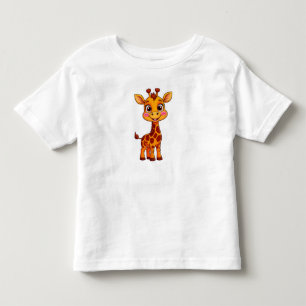Schattige Cartoon-giraf Stoer Staande Kinder Shirts