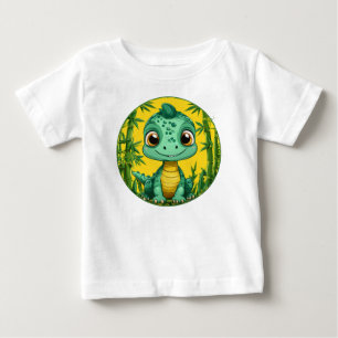 Schattige Cartoon Groene Dinosaurus