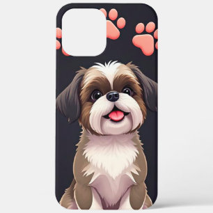 🐾🎨 Schattige Cartoon Hond Whimsical Moderne Char iPhone 12 Pro Max Hoesje