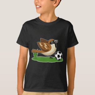 Schattige Cartoon Huismus Speelt Voetbal T-shirt