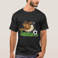 Schattige Cartoon Huismus Speelt Voetbal