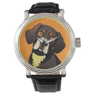 Schattige Cartoon Illustratie van een Pup Horloge