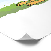 schattige cartoon kangaroo en baby poster (Hoek)