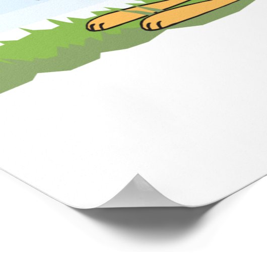 schattige cartoon kangaroo en baby poster (Hoek)