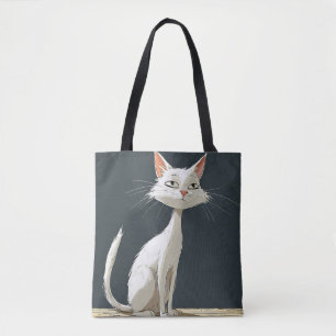 Schattige cartoon kat draagtas
