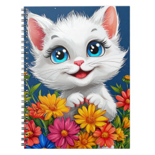 Schattige cartoon kat notitieboek