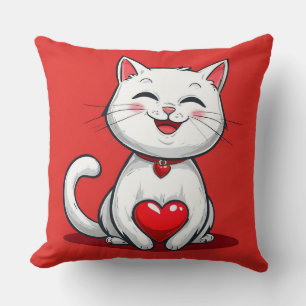Schattige cartoon kat verliefd kussen