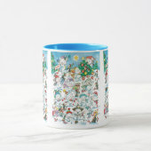 Schattige Cartoon Kerst ijsbeer pinguïn feestje Mok (Midden)