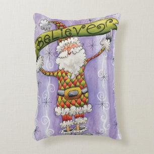 Schattige Cartoon Kerstmis, Ik Geloof in Sinterkla Accent Kussen