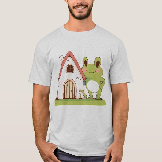 schattige cartoon kikker t-shirt (Voorkant)
