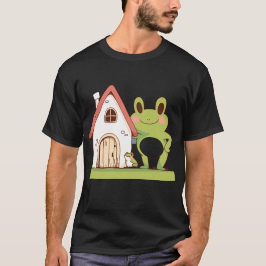schattige cartoon kikker t-shirt (Voorkant)