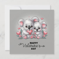 Schattige Cartoon Koala Liefhebbers Harten Valenti