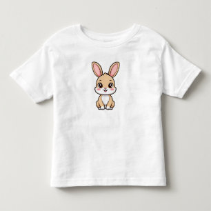 Schattige Cartoon Konijn Zittend Kinder Shirts
