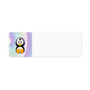 Schattige Cartoon Penguin Etiket