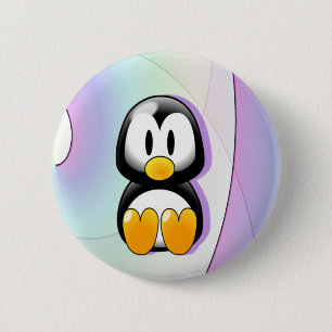 Schattige Cartoon Penguin Ronde Button 5,7 Cm