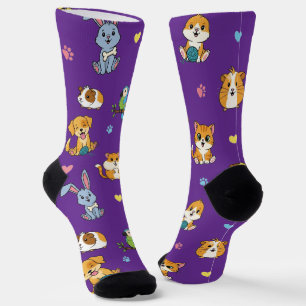 Schattige Cartoon Pet Pattern Sokken