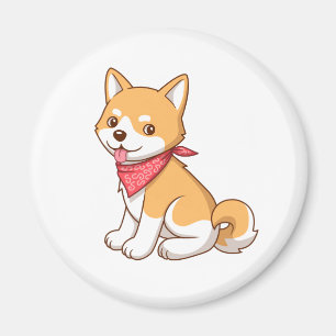 Schattige cartoon Puppy Dog Shiba Inu Magneet