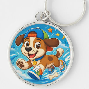 Schattige Cartoon Puppy Kids Sleutelhanger