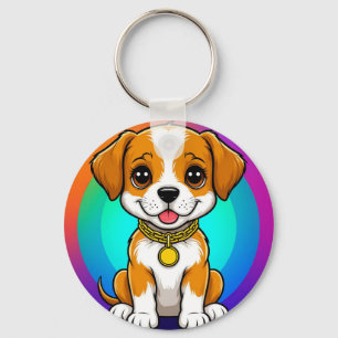 Schattige Cartoon Puppy Sleutelhanger