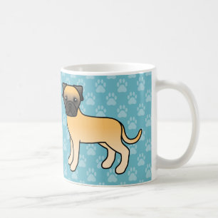 Schattige Cartoon Reekalf Bullmastiff Honden Koffiemok