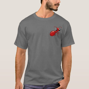 Schattige Cartoon rode mier unisex kleding T-shirt
