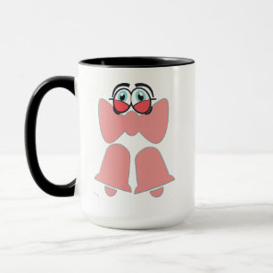 Schattige Cartoon Roze Strik Mok