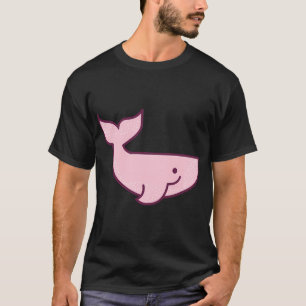 schattige cartoon roze walvis t-shirt