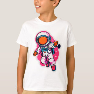Schattige Cartoon Ruimtevaarder T-shirt