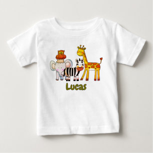 Schattige Cartoon Safari Dieren Zebra Olifant Gira