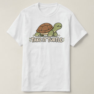Schattige Cartoon Schildpad Neem het Schildpad T-shirt
