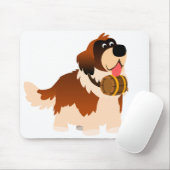 Schattige Cartoon St Bernard Mousepad Muismat (Met muis)