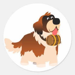 Schattige Cartoon St Bernard Sticker