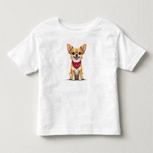 Schattige cartoon-stijl Chihuahua Kinder Shirts