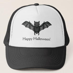 Schattige Cartoon Vleermuis Halloween Illustratie Trucker Pet