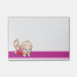 schattige cartoon zegt het post-it® notes