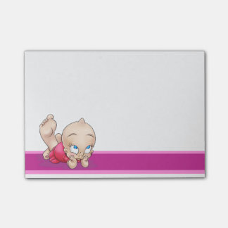 schattige cartoon zegt het post-it® notes