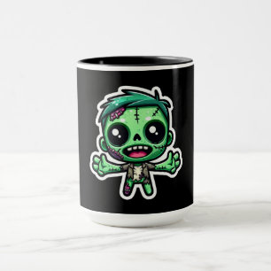 Schattige, cartoon zombie mok