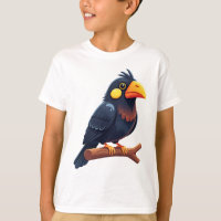 Schattige Cartoon Zwarte Vogel 
