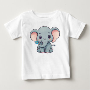 Schattige cartoonachtig baby olifantenontwerp