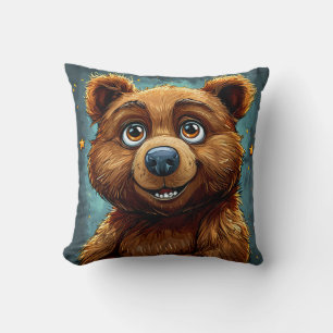 🐻 Schattige Cartoonbeer met Zachte Knusse Charme Kussen