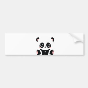 Schattige cartoonpanda bumpersticker
