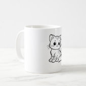 SCHATTIGE CAT ART DESIGN KOFFIEMOK (Voorkant links)
