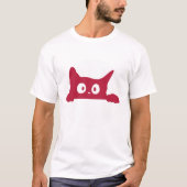 Schattige Cat Basic T-shirt (Voorkant)