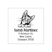 Schattige Cat Bengal-retouradres Rubberstempel (Afrduk)