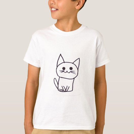 Schattige Cat cartoon T-shirt (Voorkant)